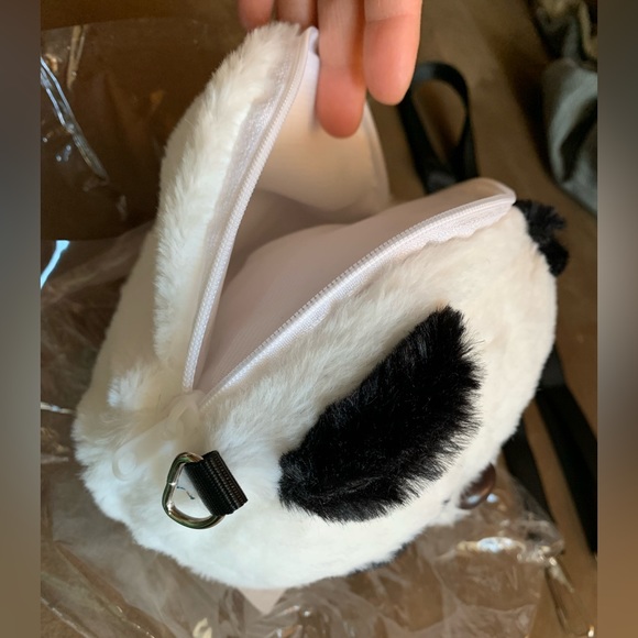 NWOT Cute Panda Face Plush Crossbody Bag Shoulder Bag Handbag Purse Animals - Picture 15 of 16